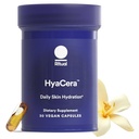 HyaCera皮肤硬皮补充剂,用于皱纹支持,其中Hyabest®和Ceratiq®用于皮肤水化支持,Hyaluronic酸,Glycolipides,Ceramides,Gluten Free,NGMO,Vanilla Essence,30天供应
