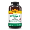 国家生活Omega-3 鱼油补充剂,1000mg,180mg EPA & 120mg DHA,鱼油集中,Burpless,300 Softgels,认证为无胶