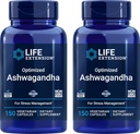 生命扩展优化 Ashwagandha, 150 Veg Caps (Pack of 2) - 非GMO, Gluten Free, 蔬菜卡普勒斯