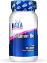 HAYA LABS 维生素B6 / 25mg. / 90 Tabs. (中文). 能源和健康免疫系统、能源和性能支持、碳水化合物代谢