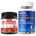 Berberine 补充1500mg + Liposomal Calcium AKG 补充1500mg