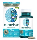 NEURIVA + 记忆、焦点和浓度+认知功能的脑增量,临床测试的诺托品 Phosphatidylserine 和神经元因子,维生素 B6 和 B12, 30 Cont Capsules
