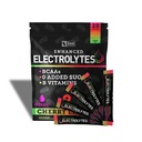强化电解胶粘性胶囊(Chery Limeade QQ 20 Packets) w/ 0 糖 + BCAAs + B-维生素 电解补液 w 钾 锌和镁 水解-克托电解