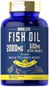 Carlyle Fish Oil 2000mg | 600mg Omega 3 男与女 | 90 无味软胶 | Lemon Flavored | 非GMO和Gluten Free