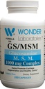 Wonder Labs Glucosamine/MSM, 帮助促进心血管再生和健康关节 - 250卡普尔