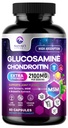 Glucosamine Chondroitin MSM联合补编2100mg - 与Glucosamine Sulfate, Turmeric, Boswellia, Quercetin & Bromelain – 自然超强灵活性,流动性和联合支持, 60 Capsules