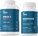 Tobias Omega博士 3 鱼油和更年期妇女救济、内分泌支持、基本Omega 3s、热闪灯和夜汗补充品,非GMO