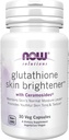 Glutathione 皮肤闪光器,带有 Ceramosides 现在食品 30 V Caps