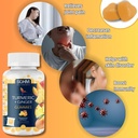 SOHM Turmeric Ginger Gummys with Ginger, 60 个人包装,帮助皮肤失常,支持联合健康 - Pineapple Flavor Gummys for 成年男女