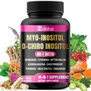 Zolotus Myo-Inositol & D-Chiro Inositol理想比率 Inositol 与比特尔·梅隆、牛奶硝酸盐、Turmeric、Gymnema、Chasteberry、锡兰桂、Ashwagandha、Berberine-90卡普勒斯的补编