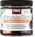 KombioSlim Kombucha Gummys促进消化健康、为妇女提供抗生素和男子提供抗生素,配有5亿CFU、Kombucha SCOBY、Peach、60Gummy