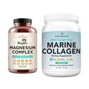AMANDEAN 镁精矿综合体和海洋Collagen舱。 高吸附镁酸盐,Glycinate & Malate. 中国植物物种信息数据库. 野生水解鱼科拉根蛋白. 支持优质睡眠、皮肤和混合