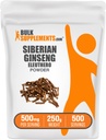 Bulk Assupports.com Eleuthero Powder - 西伯利亚金生粉,Eleutherocccus senticosus, Ginseng 草药补充剂 - Gluten Free, 每人500毫克, 250g (8.8 oz) (Pack of 1).