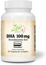 Zen 补充剂 - Neuromins DHA 100 Mg - Vegan & Algae Sourced DHA 补充剂支持眼部健康,心脏健康和最佳健康 30-Vegcaps
