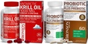 Bronson Probiotic 50亿 CMU + 与苹果多酚和菠萝水果 Extrac 南极磷脂 1000毫克 与Omega-3s EPA DHA