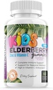 Kids Elderberry Gummys + 维生素C + Echinacea & Bee Propolis 儿童多维特敏 Gummy Chews 可咀嚼的Imunes 支持在美国Gluten自由非转基因60 Gummy 全食品市场制造