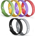 蚊子 Repellent Bracelets, 6 Pack Silicone 蚊子 Repellent Bands 配有 DEET 免费、自然和防水的虫子手带,供儿童和成年人使用,户外旅行保护
