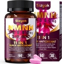 NMNH 补充物(二氢亚硝基ide) 补充Resveratrol, CoQ10, Biotin & Hyaluronic Acid + 支持细胞能量,代谢和皮肤健康, 60 Capsules, Pink