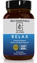 BIO-ESSENTIALS, Relax-Doctor 配音:管理压力,促进深眠,改进Mood-W/Organic Holy Basil,锌,镁,维生素B6,Magnolia Bark,L-Theanine,美国Vegan-Made 60 Caps