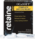 OCuSOFT 保留 MGD 完整的干眼救济润滑剂眼滴 单鹿容器,30 Counter (Pack of 2)