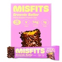 Misfit Vegan蛋白棒, Brownie Batter - 更新的食谱 + 植物基, 低糖和碳, 高纤维 + 15包