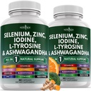 新AGE Selenium、锌、碘、L Tyrosine、Ashwagandha -- -- 带Bladderwrack、Turmeric、Silica Kelp、Schisandra的男女补编 -- -- 120个
