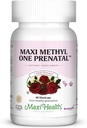 Maxi 一天一次的产前公式,带有甲基福拉特和温铁,60个