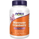 现在食品补充品,Mannose Cranberry,双重行动公式*,临床评估,尿道切除健康*,90 Veg Capsules