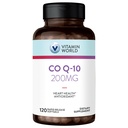 维生素世界CoQ10 200 mg 软胶,抗氧化剂支持的Coenzyme Q10 补充剂,心脏健康和能源生产,Gluten Free,120 快速释放软胶
