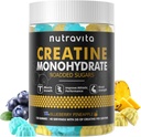 Nutravita Creatine Monohydrate Gummys for Men and Women 5g of Creatine Monohrydrate per service - 无糖,维根,蓝莓菠萝 Flavor, 120 伯爵