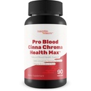Pro Blood Cinna Chroma Health Max - 天然血液健康支持与肉桂,Turmeric,柏柏林,维生素D,维生素C,锌和更多 - 促进平衡血液健康和改善血液流动
