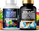 全貌的大力士经典Combo Bundle - Sea Moss 3000mg, 黑种子 2000mg, Ashwagandha 1000mg, Shilajit 5000mg, Panax Ginseng 1500mg, 秘鲁 Maca 2000mg, 全为 1 个补充包