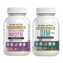 瑞士Activa+DIM & Myo-Inositol Bundle – 荷尔蒙平衡和PCOS 支持女性 – 月经周期,摩德,雌激素,以及奥伐利亚健康 – 60日供应