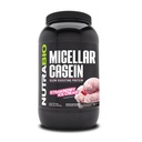 NutraBio casein蛋白粉、Micellar Casien Powder、25g 慢消化蛋白、帮助保持你完整、超夜肌肉恢复与生长、BCAA和EAA、Gluten Free、Soy Free、2lb草莓冰激素