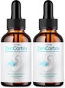(2 Pack) Zen Cortex - Zen Cortex Ear Drops, Zen Cortex for Tinnitus Advanced Formultive Supplements, Zen Cortex All Natural 听力支援方程式 Ear Relief Vegan Infedients (60 services) (英语).