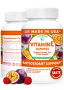 Lunakai USA 制作维生素E Gummys 400IU 配维生素C - 美味,Vegan,Non-GMO 每日皮肤和眼部支持补充品,60cmt