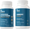 Tobias Turmeric Curcumin博士和Liposomal Glutathione博士 -- -- 支持联合保健、免疫功能和皮肤生命力 -- -- Vegan,非GMO