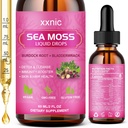 Sea Moss高级液滴,3000mg 有机海 Moss 与黑籽油和爱尔兰 Seamoss Gel 液滴, Raw Sea Moss 支持豁免,联合,消化健康,60mL-L8