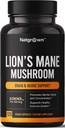 野生狮子马内蘑菇补充剂 Capsules - 有机狮子马内提取品 Nootropic brain Supplement for Men and Women - 促进精神清晰,焦点和记忆 - 维冈药丸