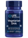 生命延伸 蔬菜DHA,来自藻类的Omega-3用于认知,Mood & Eye健康,Gluten-Free,Non-GMO,Vegan,30软胶
