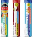 T&D 德国矿物加包装 60 服务 - Vegan, 零糖 - 饮料 Effervescent 片片 - 铁,钙,镁药 - 德国制造