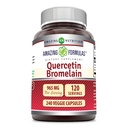 奇异营养 Quercetin 800 Mg 与 Bromelain 165 Mg Veggie Capsules Supplement QQ Non-GMO Gluten Free QQ 在美国制造 适合蔬菜(240个计数)