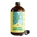 升级清洁 MCT 石油 - 100% Caprylic C8 用于能源,焦点,Gut Health,脑超燃料 - Keto 补充 Ketogenic咖啡和Ketones - 非GMO(32 oz玻璃瓶)