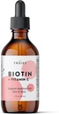 纯生素液滴 - 10000mcg - Biotin (B7) Max. 毛发,皮肤和钉子的强度 - 维生素C (8mg) - 女性和男性 - 60天供应 / 2.0 Fl. (60ml)