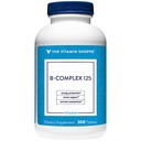 维生素店B-Complex 125 — 支持能源生产,神经系统函数和营养代谢 — 优秀来源 B1, B2, B6, B12, Niacin, Folic Acid & Biotin (300片)