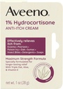 Aveeno 最大强度 1% Hydrocortisone 抗石膏、三联油、Aloe和Vitamin E 用于减轻艾切马、Psorias、昆虫、毒艾薇、橡树、苏马克和洗涤剂的痒效