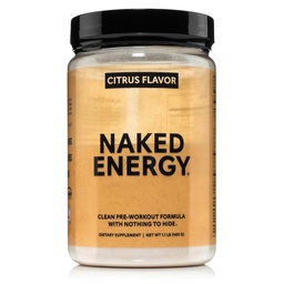 NAKED Citrus Energy - Citrus Flawared Pre Workout Supplement for Men and Women, Vegen Friendly, no 添加的甜甜品,颜色或火焰 - 30 services
