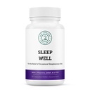 Sleep Well Calmness & Relaxing Support Formulament - 与镁,L-Theanine,GABA,和Melatonin 的强力融合 - 增强放松 + 促进健康睡眠模式 - 60 Capsules