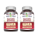 奇异公式 Quercetin 800mg 与 Bromelain 165mg, 120 Veggie Capsules 补编 (Pack of 2) - 非 GMO - Gluten Free - 支持整体健康与健康