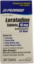 蓝色的Perrigo Loratadine牌匾,300个